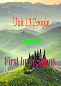 Unit-13-People--Lesson-4-First-Impression