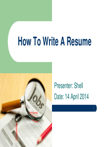 How-to-write-a-resume如何写英文简历
