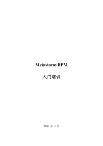 MetastormBPM入门手册
