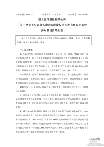 三环股份：关于全资子公司收购湖北省煤炭投资开发有限公司股权并对其