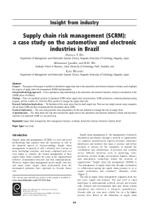 Supply chain risk management (SCRM)