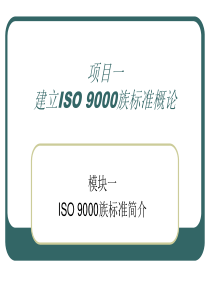 建立ISO9000族概论